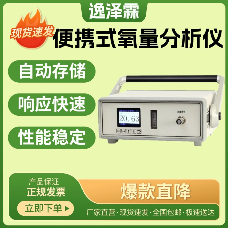 便携式氧量分析仪电化学氧含量检测仪混合气体微量氧高纯氧测试仪