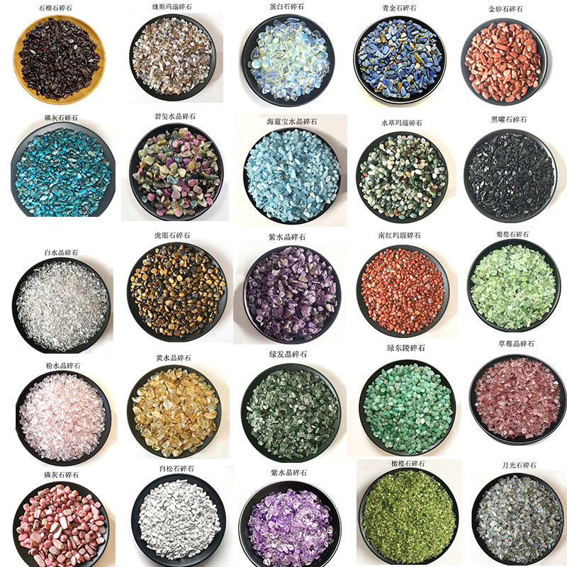 in stock Wholesale Small Grain Crystal Gravel White Crystal Pink Crystal Mattress Nail Art Crystal Potted Plant Landscape Stone Decoration
