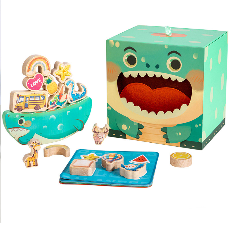 Rompecabezas de madera Juegos de mesa para niños Juguetes de Jenga interactivos Caja de bloques de construcción Balance Juego de bloques de construcción táctil Juego de cartas