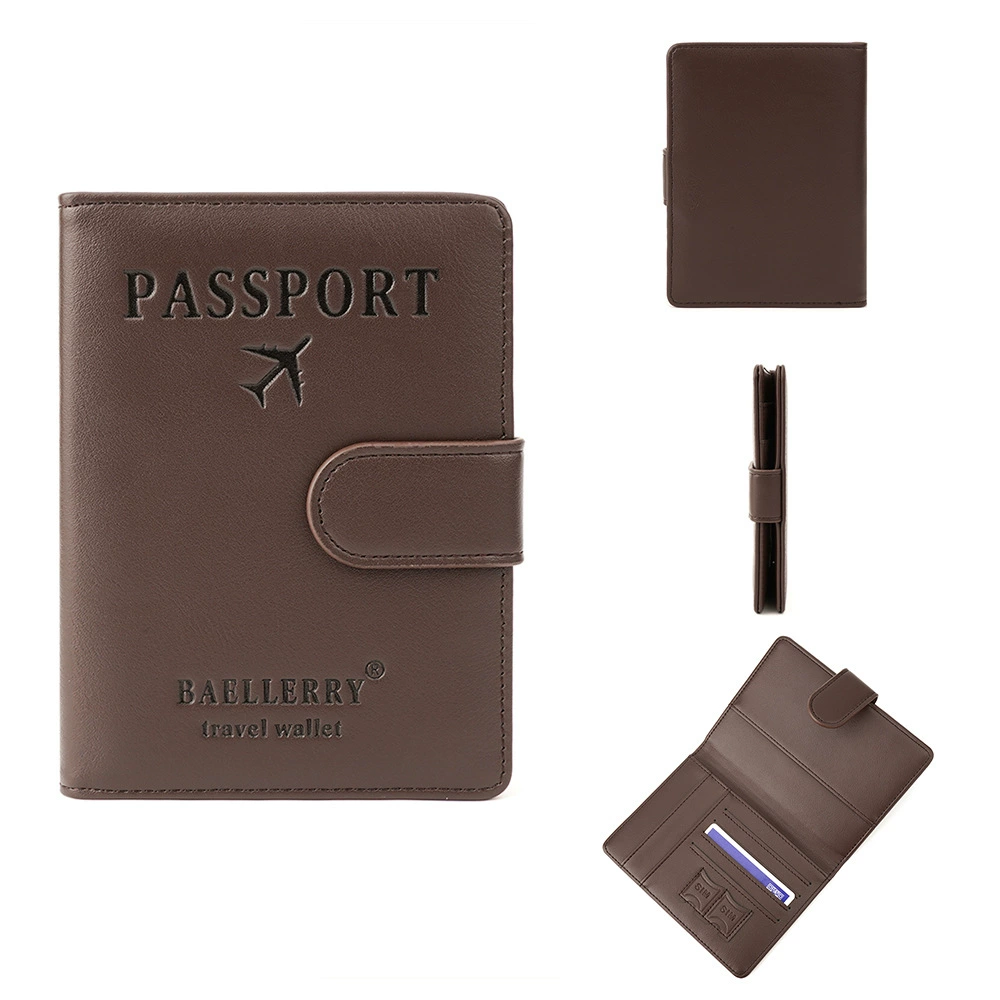 Baellerry, новый мужской и женский универсальный чехол для паспорта с RFID-меткой и антимагнитной пряжкой, для документов, проездных через границу, простой чехол для карт