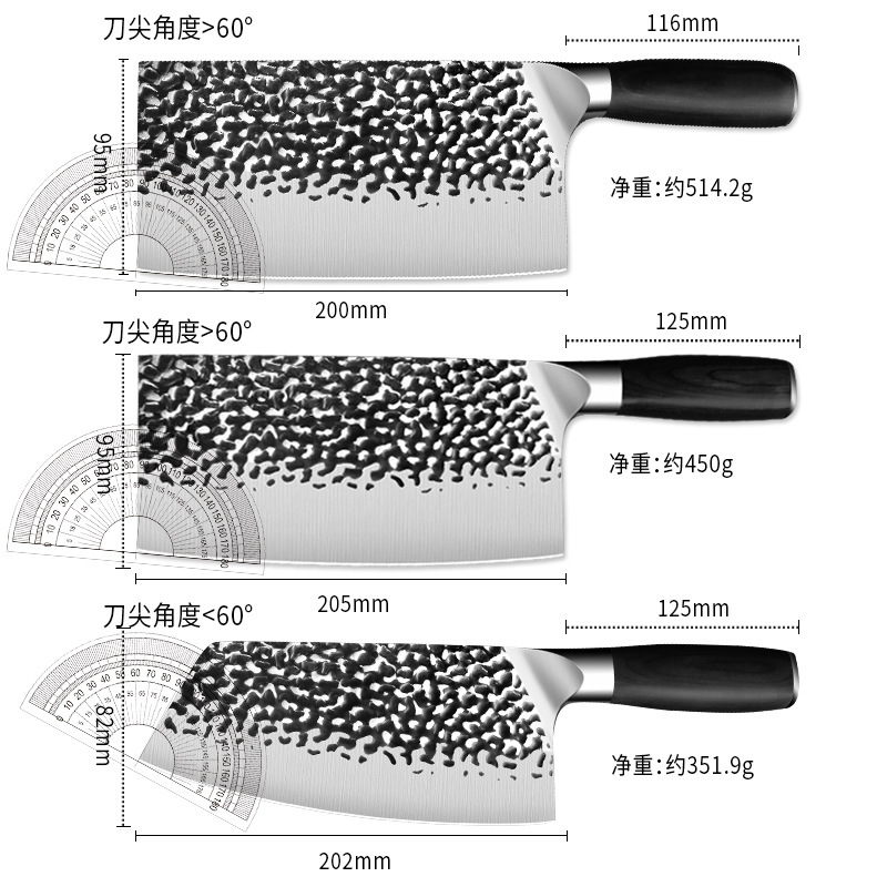 Kit de cuchillo de cocina doméstico súper rápido afilado cocinero forjado cortador Yangjiang cuchillo de cocina Kit de cuchillo de cocina acero inoxidable