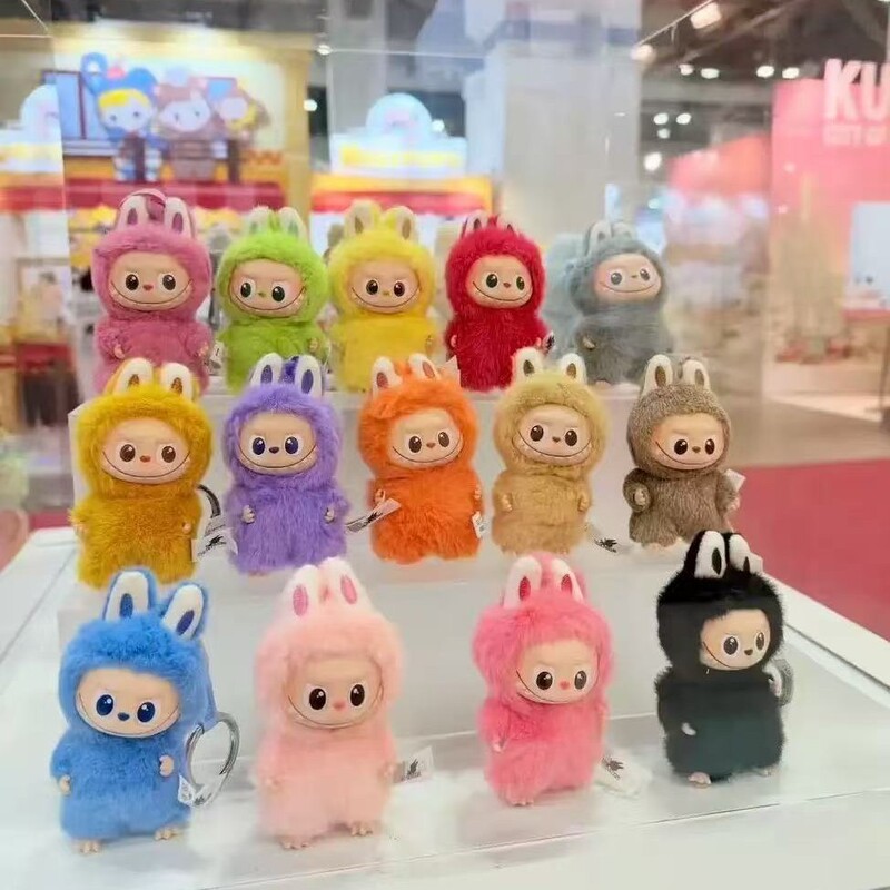 Mini Version 4.0 Labubu Vinyl Face Plush Blind Box Doll Popular Internet Celebrity Trendy Toy Pendant Plush Toy