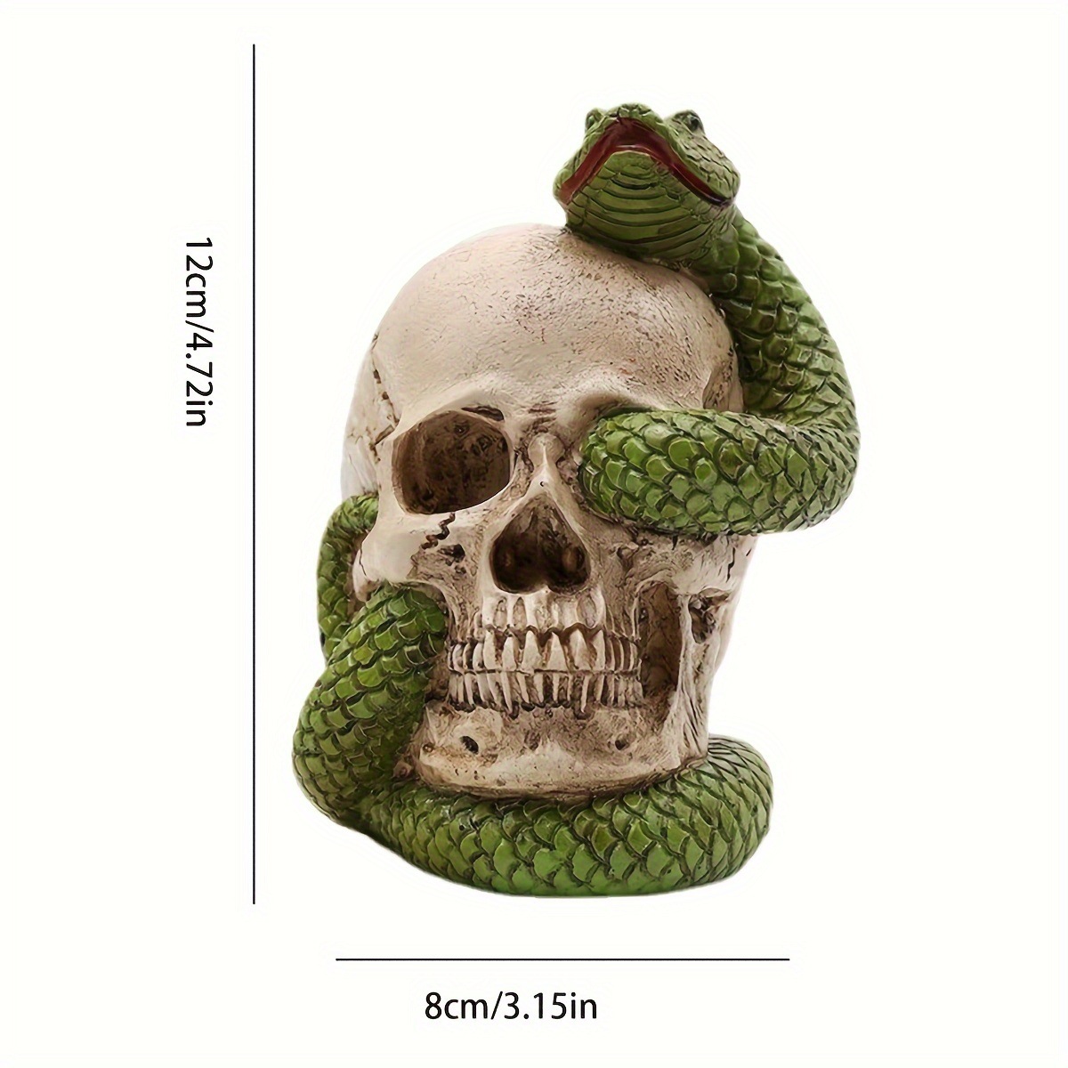 Amazon nueva calavera de Halloween, artesanías de calavera de resina navideña, decoración de ambiente festivo, decoración