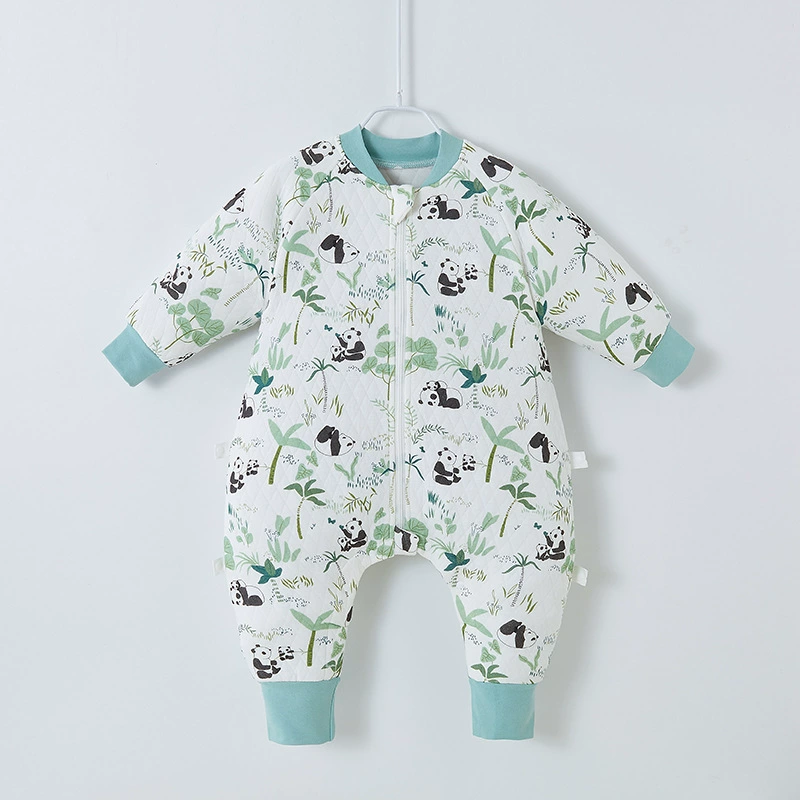 Детское одеяло IDBABY, трехслойное, четырехсезонное, универсальное, противоударное, из чистого хлопка, тип А, для весны и осени, с раздельным спальным мешком для ножек