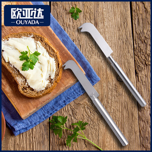 Stainless steel hollow handle cheese knife cream bread slice cake spatula butter baking cheese pizza knife