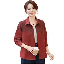 中老年女装新款秋装衬衫春季国风洋气衬衣妈妈装长袖花色上衣