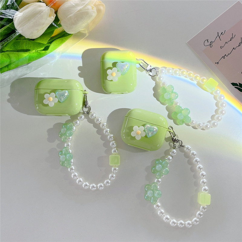 Ins Crystal Love Flower for Apple AirPods 4 Generation Bluetooth Headset Protective Case Pro2 Apple Headset 3