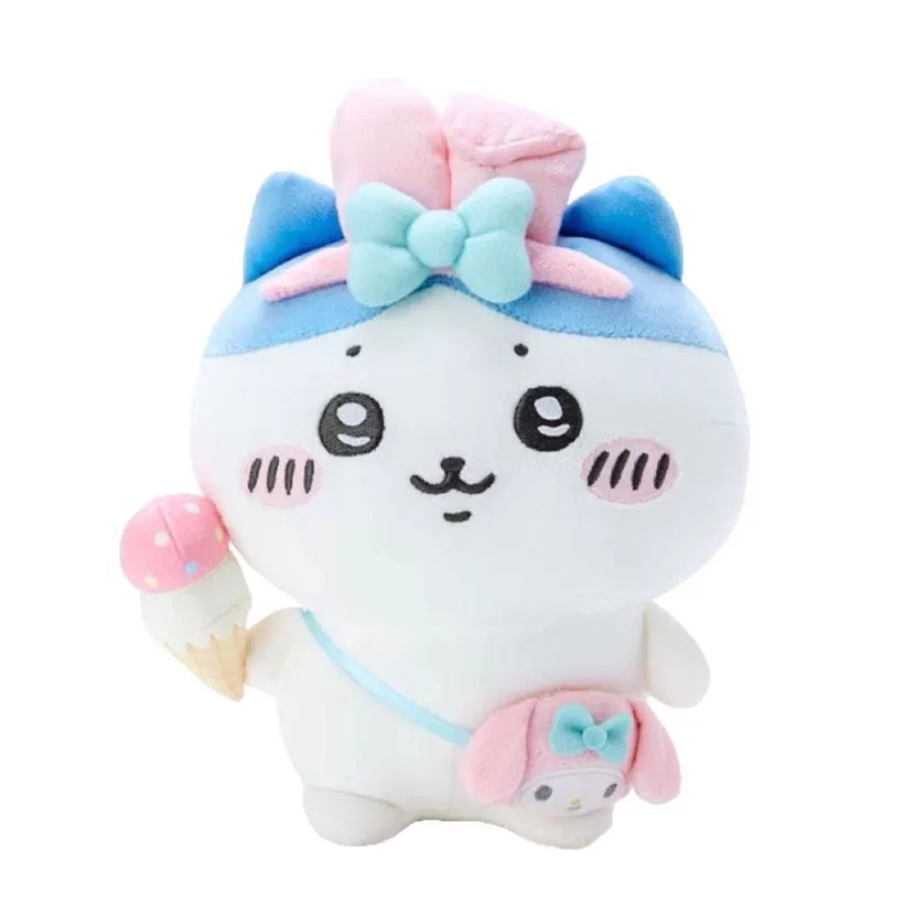 Плюшевая подвеска (Chiikawa x Sanrio) — персонаж, милый брелок, размеры 10 см и 20 см