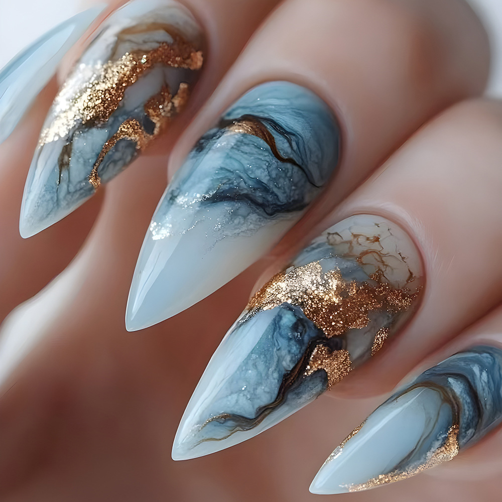 Blue Yun Jinhui gotas de manicure, parche de uñas en polvo brillante, sensación avanzada de venta caliente transfronteriza, parche de uñas