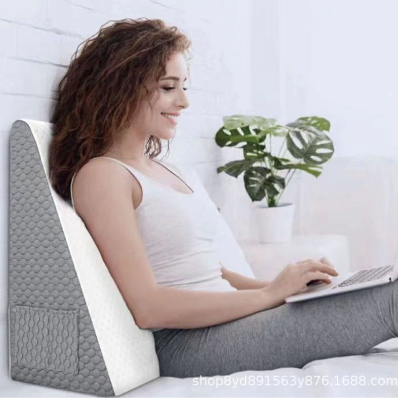 Triangular Pillow Cross-Border Tapered Elderly Care Turn over Pillow Sleeping Slope Pillow Anti-Astric Acid Reflux Dormitory Office Pillow