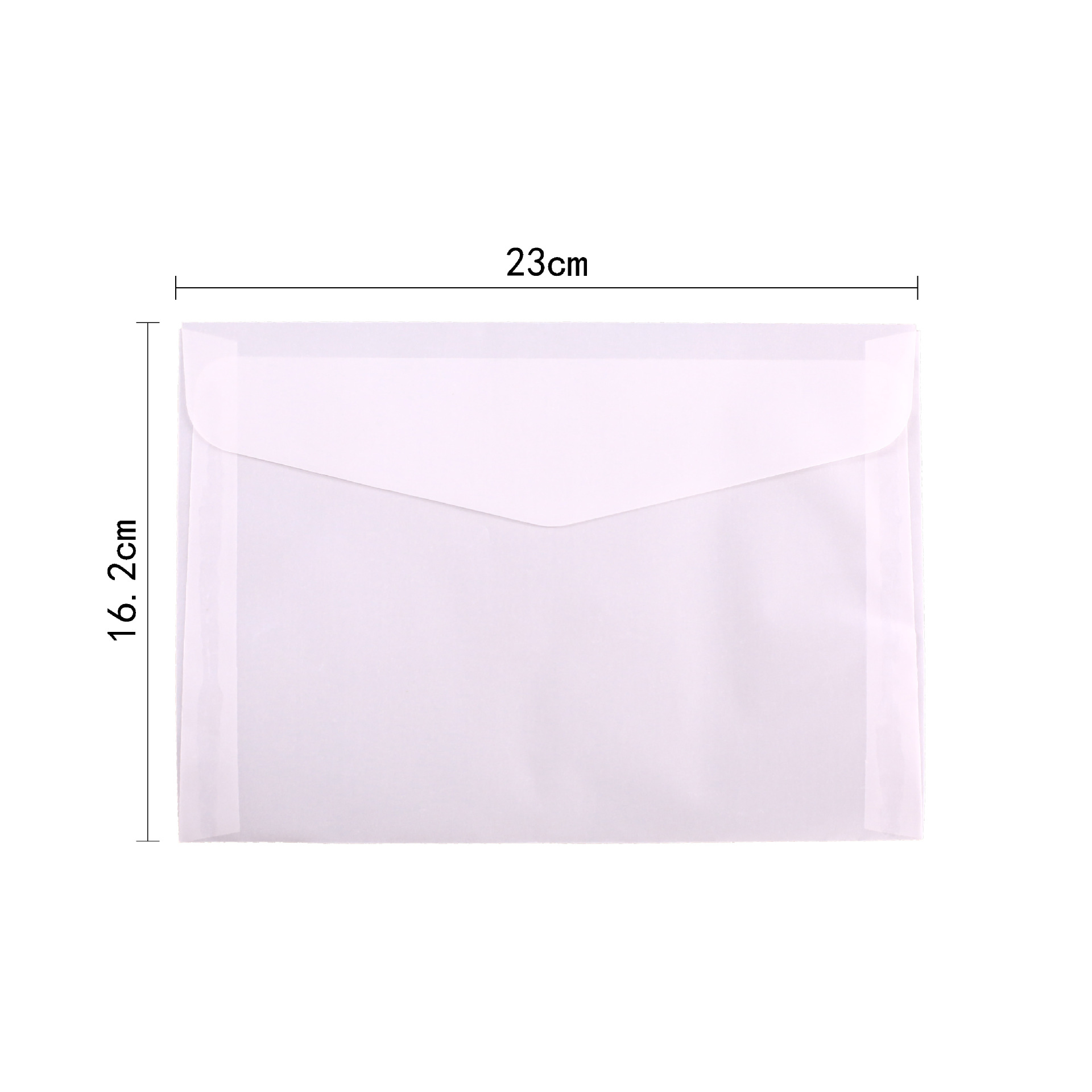 Sobres de papel de ácido sulfúrico transparente al por mayor bolsa de embalaje de invitación de boda tarjeta de bronceado manicura de sentido avanzado bolsa de sobres en blanco