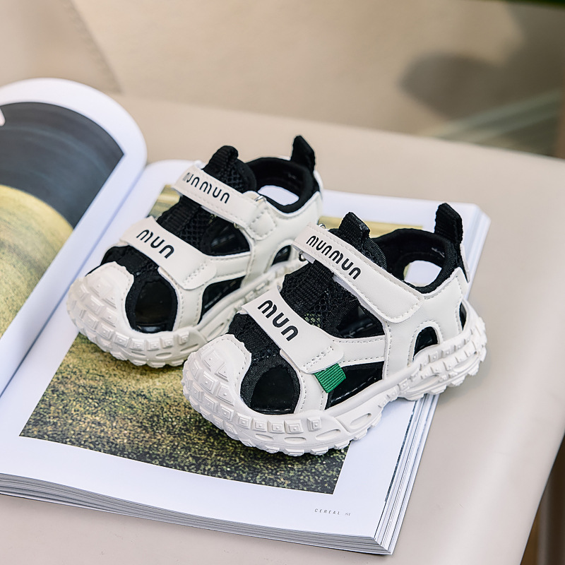 Sandalias transpirables para niños, zapatos con marco de malla, sandalias deportivas para niños, sandalias transpirables anti-patadas para niños