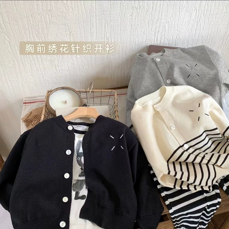 Детский свитер 2024 новый детский осенний наряд носить мужской и женский детский кардиган