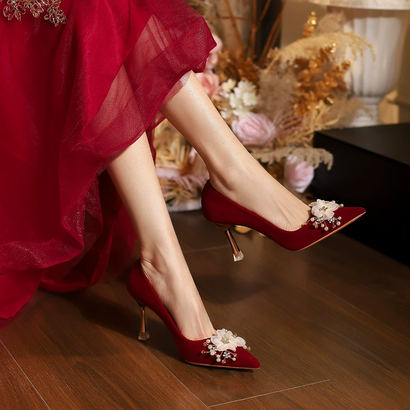 Платья Velvet Wedding High Heels - Элегантные туфли на шпильке с цветочным декором для невесты и подружек not allowed?