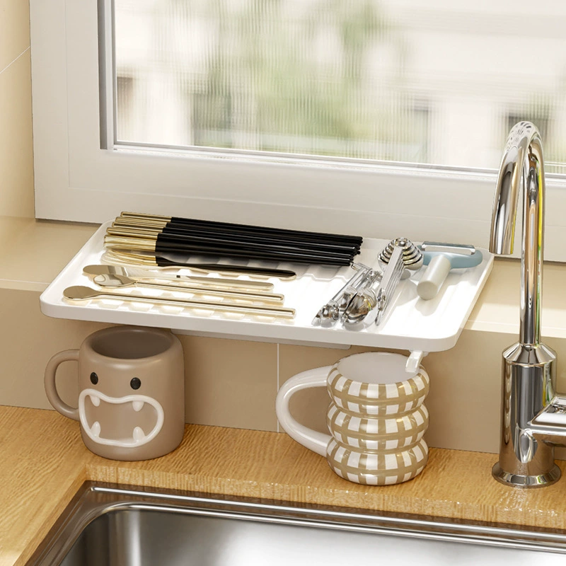Полка для мытья посуды стеллаж для слива стеллаж для кухонной раковины многофункциональная подставка для посуды губка для хранения