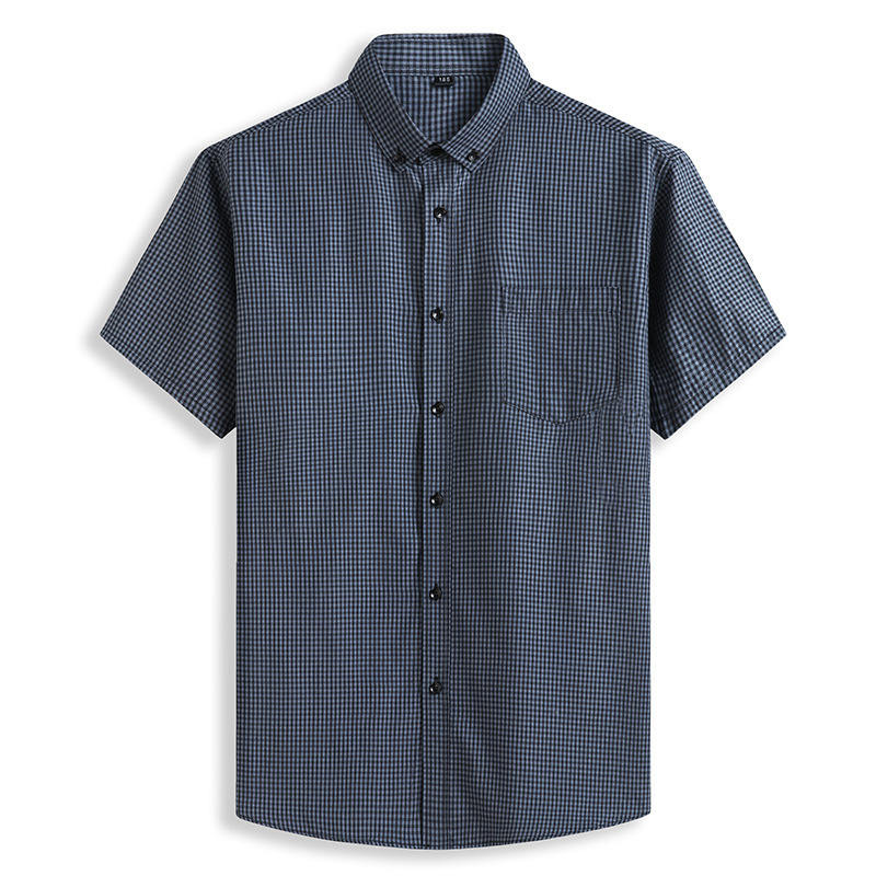 Direct Supply of Cross-Border Oversized Plaid Short-Sleeved Shirts, Plus-Size Extra Large Men's Breathable Shirts Wholesale Direct Supply of Cross-Border Oversized Plaid Short-Sleeved Shirts, Plus-Size Extra Large Men's Breathable Shirts Wholesale