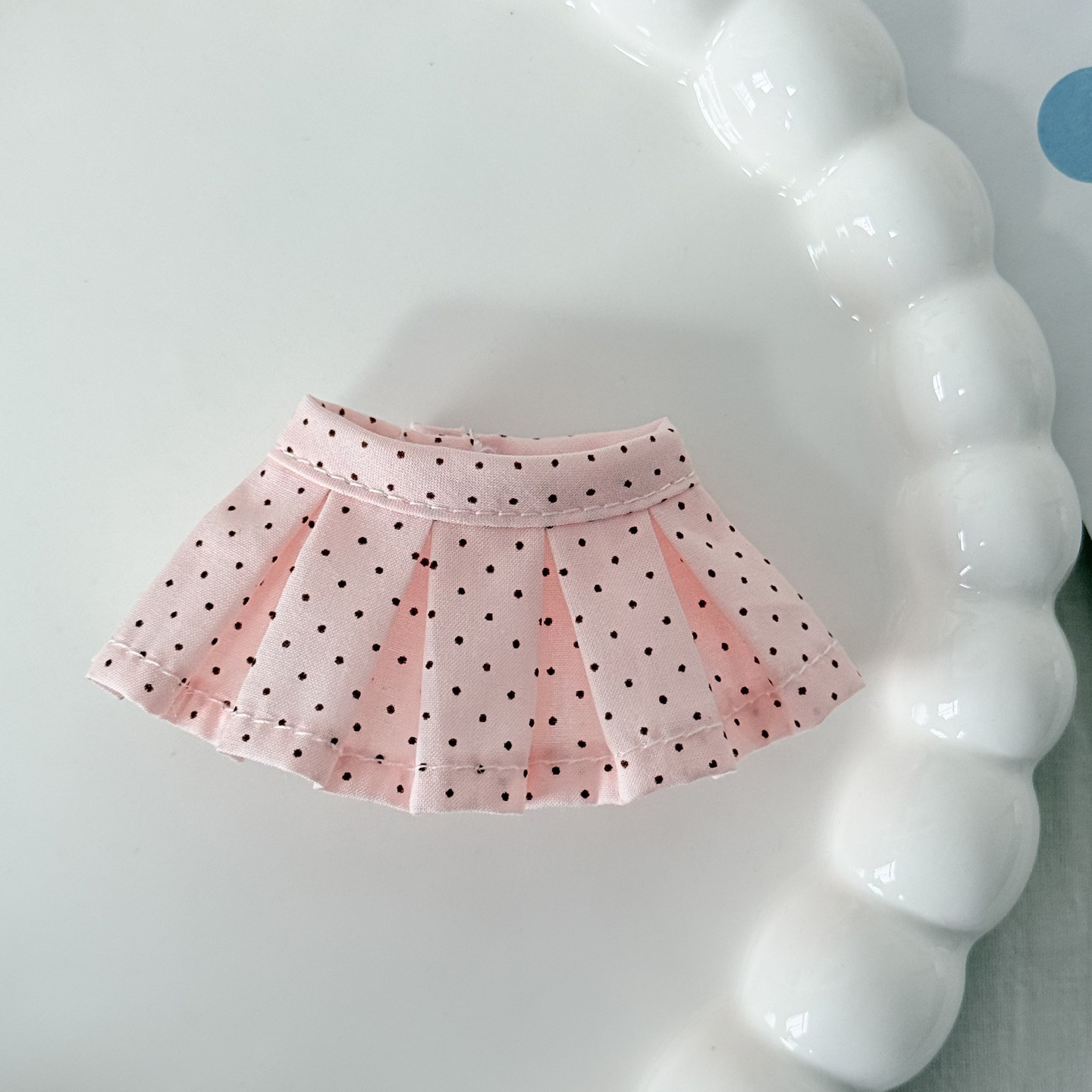 Pink racer pleated skirt
