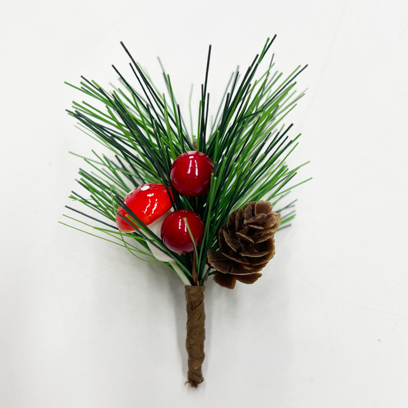 クロスボーダークリスマス装飾松葉挿しクリスマス装飾模擬松ぼっくり松葉クリエイティブギフトボックス DIY アクセサリー|undefined