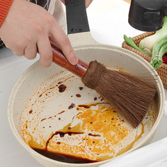 Coconut Broom Bristle Palm Fiber Pot Scrubber Kitchen Scrub Pot Cleaning Tool for Household Iron Pots Non-stick Pots Natural Cleaning