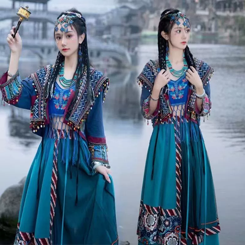 Новинка: этническая одежда в стиле миао для девочек, экзотический древний стиль, этнический стиль с фениксом, для путешествий, фотосессий, одежда для интернет-знаменитостей, Ян