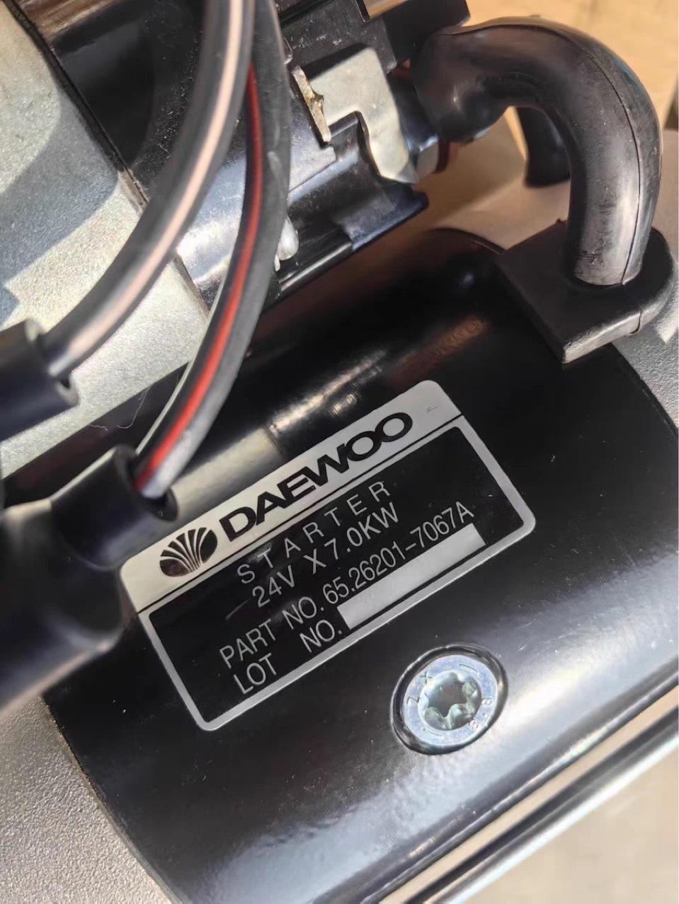 Doosan Daewoo diesel generator set motor 65.26201-7067A starter 300516-00075 motor