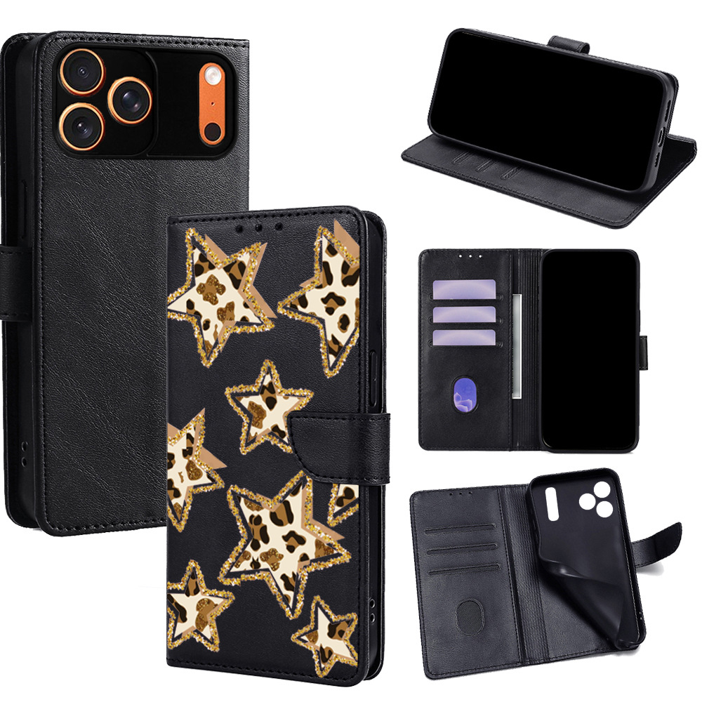 彩绘图案工厂定制适用苹果手机皮套三星翻盖华为手机壳一件代发