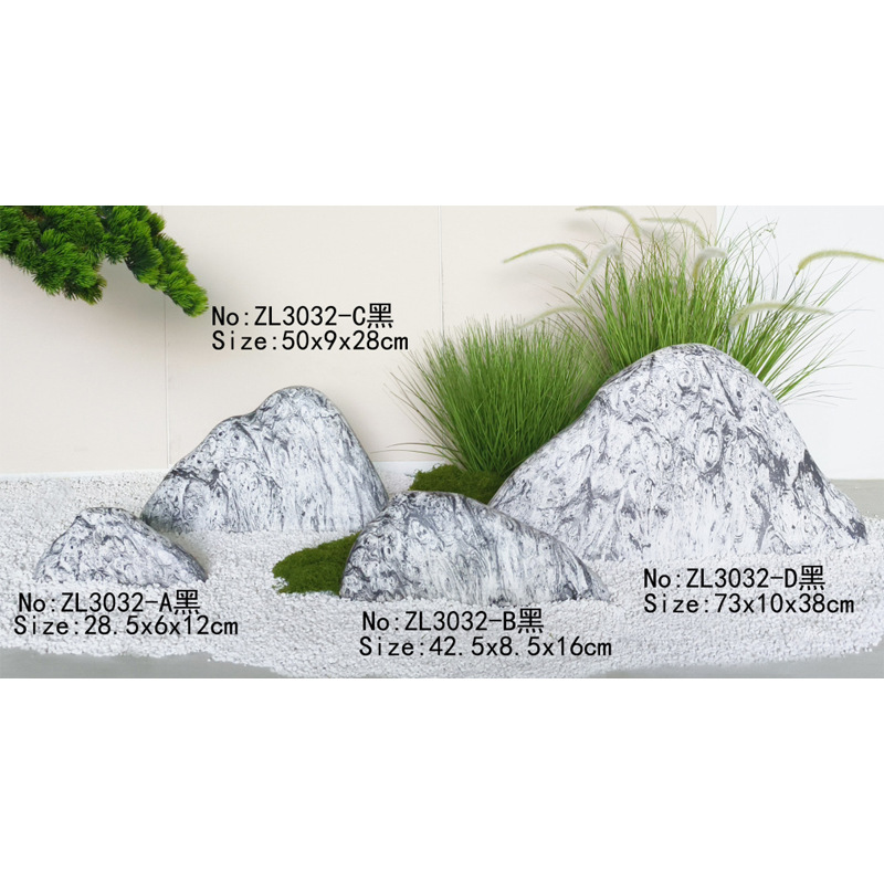 Jardín rocalla paisajismo decoración de resina piedra falsa película de filmación espuma micro paisaje piedra de simulación de musgo
