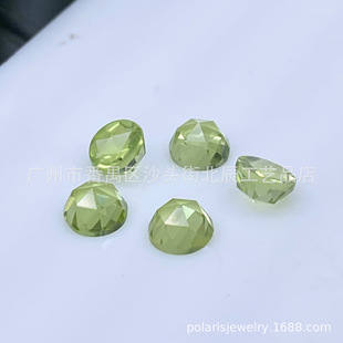 Natural Olivine Round Rose Worker 4.mm ~ 6.0mm Crystal Clean Bare Stone Wholesale