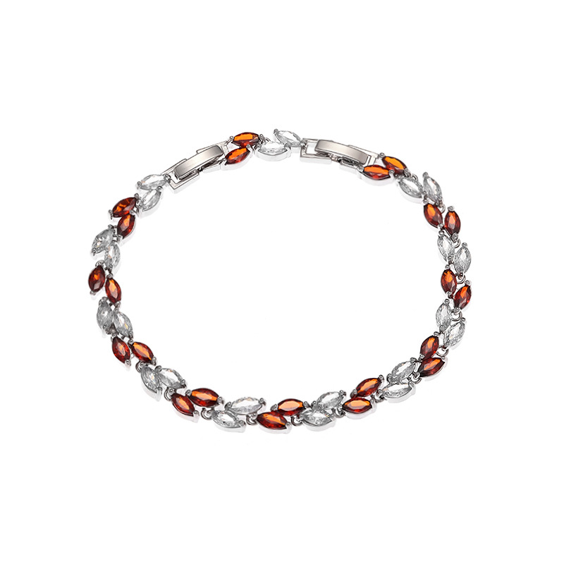 Damen Armband Aus Zirkon Und Legierung Mit Blatt Design_voghion.com