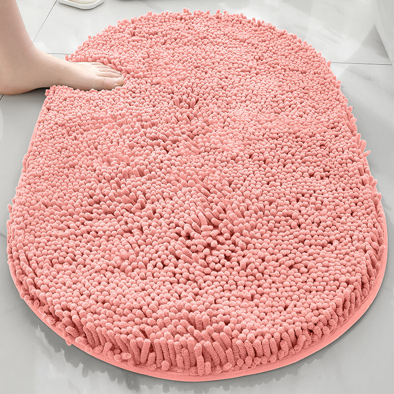 TEMU venta caliente esterillas de piso de cheneil de espesamiento alfombra de absorción de agua fuerte alfombra de puerta antideslizante inodoro alfombra de cama cama image 34