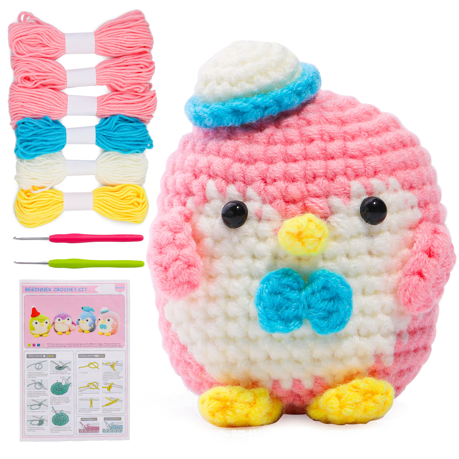Fuchsia materials set, pinguin, English