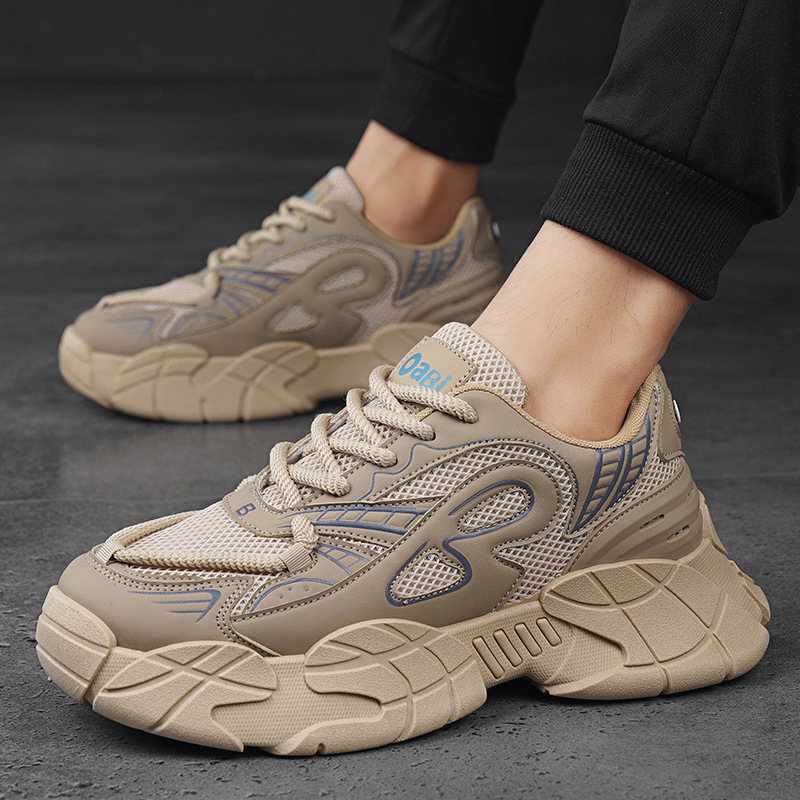 2024 Frühjahr Neue schwarze Sport-Freizeitarbeitsschuhe für Herren, wasserdicht, rutschfest, verschleißfest, Arbeitsschutz und Gezeitenschuhe_voghion.com