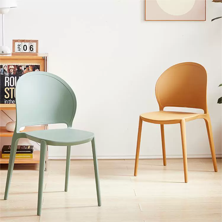 Легкий роскошный пластиковый стул переговоры креативный обеденный стол табурет простой современный интернет знаменитости обеденный стул общежитие Ресторан ленивый стул круглая спинка