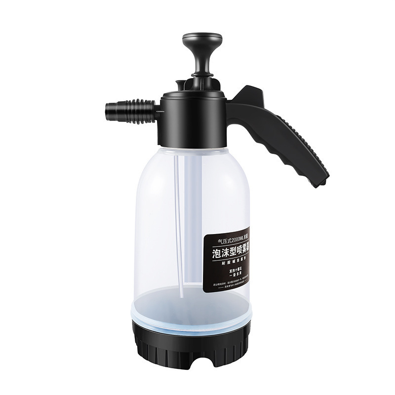 2L 투명 폼 스프레이 병(압력 릴리프 밸브 포함)