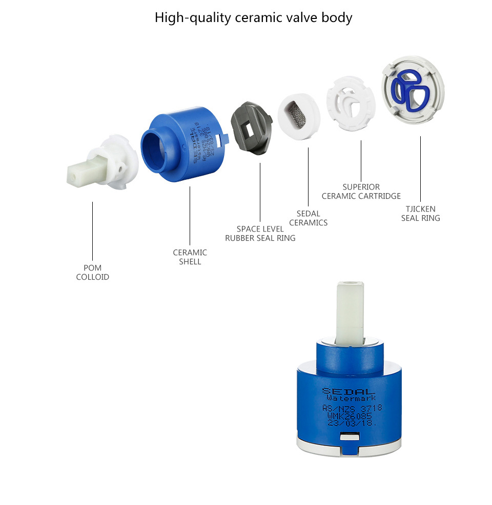 Concealed faucet valve body switch, embedded wall drain, pre-embedded washbasin, split type cold and hot mixed water control valve Item Picture
