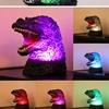 Colorful cartoon table night light, dinosaur, 3D, anti-stress