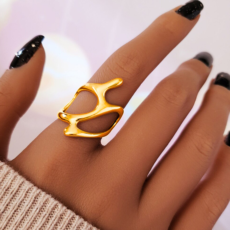 Retro Geometric Alloy Wholesale Open Ring display picture 1