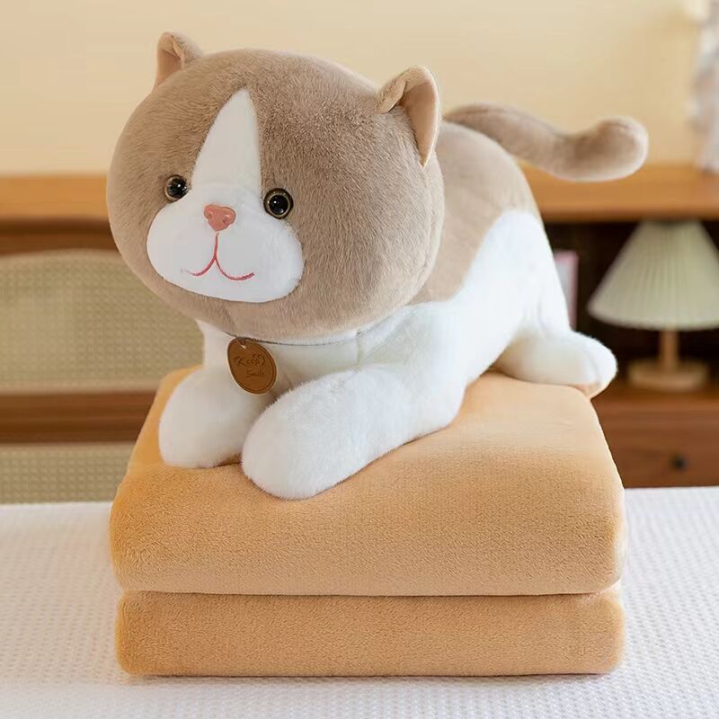 Manta de peluche 2 en 1 – Muñeca y edredón – Ideal para siesta en oficina