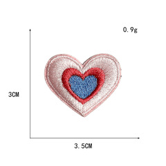 Computer embroidered label pink love cloth patch clothing accessories embroidered patch shoe hat bag jewelry accessories patch patch