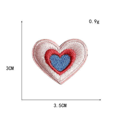 Computer embroidered label pink love cloth patch clothing accessories embroidered patch shoe hat bag jewelry accessories patch patch