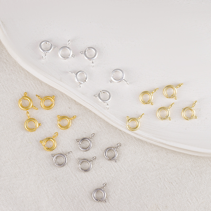 18K Color-Preserving Gold-Covered Spring Buckle Copper Electroplating Real Gold Necklace Bracelet Ending Lobster Connecting Buckle DIY Jewelry Accessories 18K Color-Preserving Gold-Covered Spring Buckle Copper Electroplating Real Gold Necklace Bracelet Ending Lobster Connecting Buckle DIY Jewelry Accessories