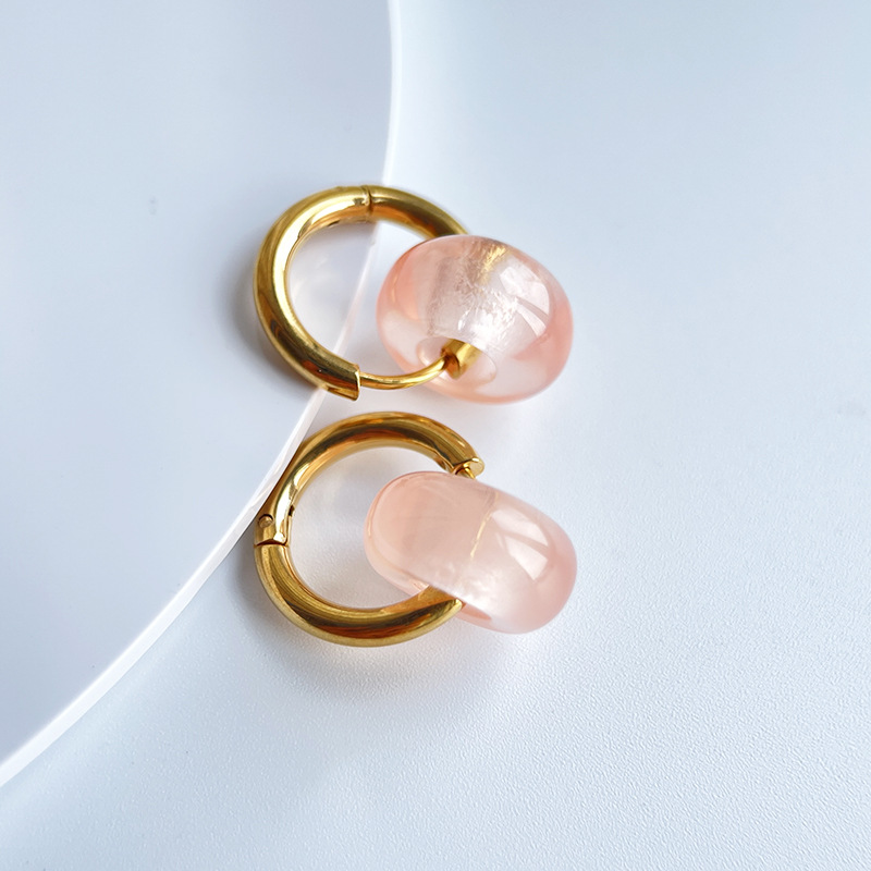 Fashion Geometric Stainless Steel Plating Earrings 1 Pair