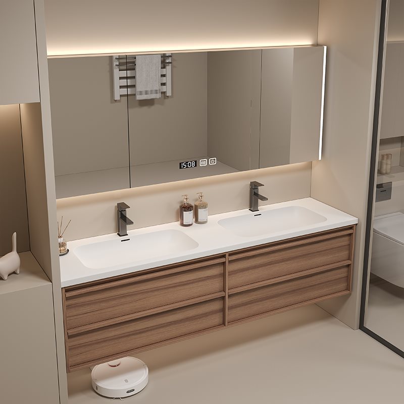 Medieval Style Double Basin Bathroom Cabinet Combination Ceramic Integrated Basin Bathroom Wash Basin Wash Basin Washstand