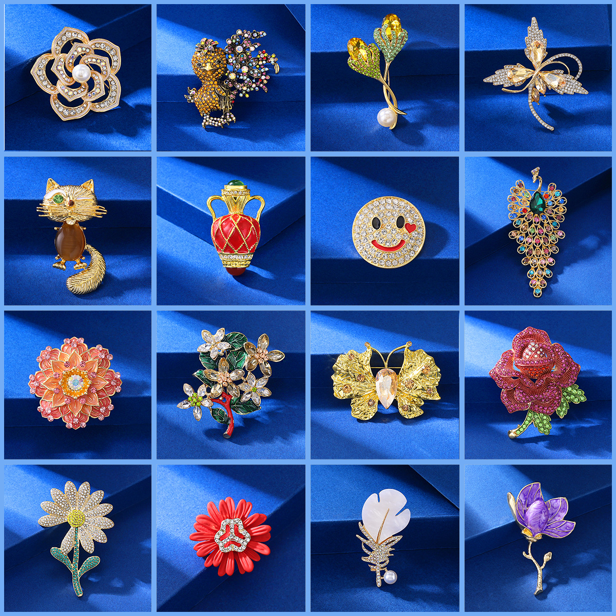 Elegant Daisy Brooch Fashion Light Luxury High-end Sense Micro-inlaid with Diamond Sunflower Pin All-match Explosive Women's Corsage