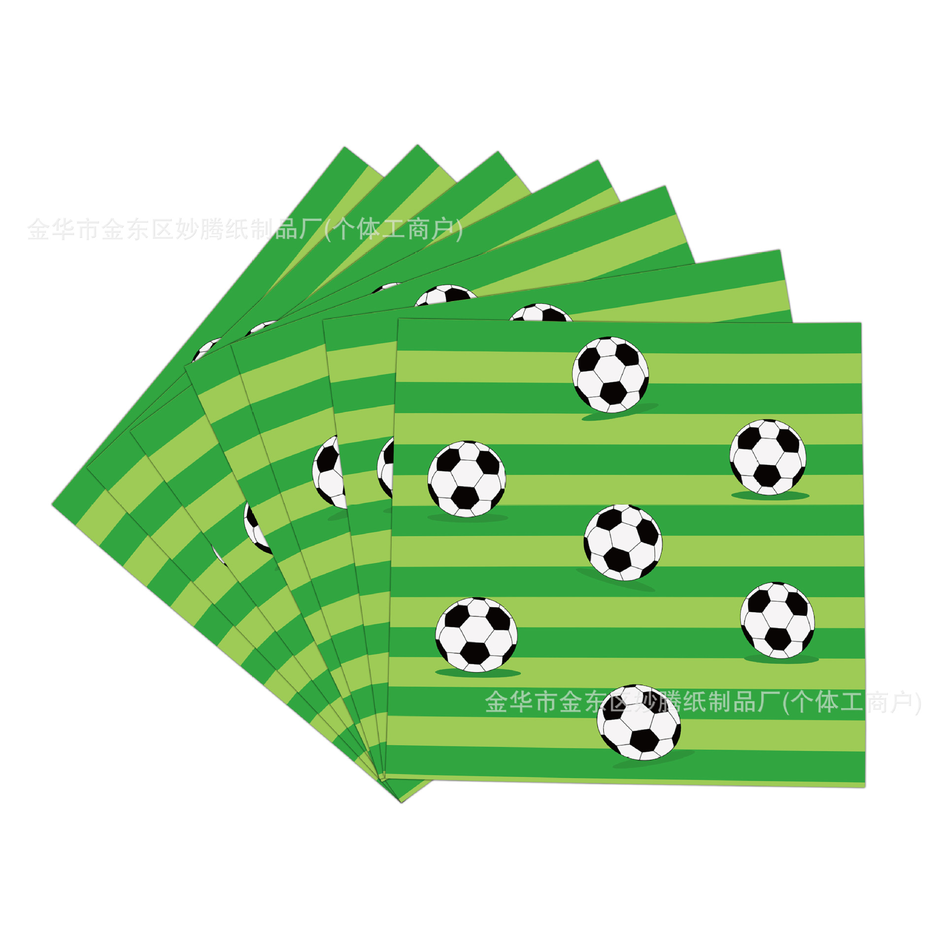 Ventas transfronterizas de Copa del Mundo de fútbol temática cubiertos de fiesta tazas de papel toallas de papel conjunto de bandeja de papel desechable