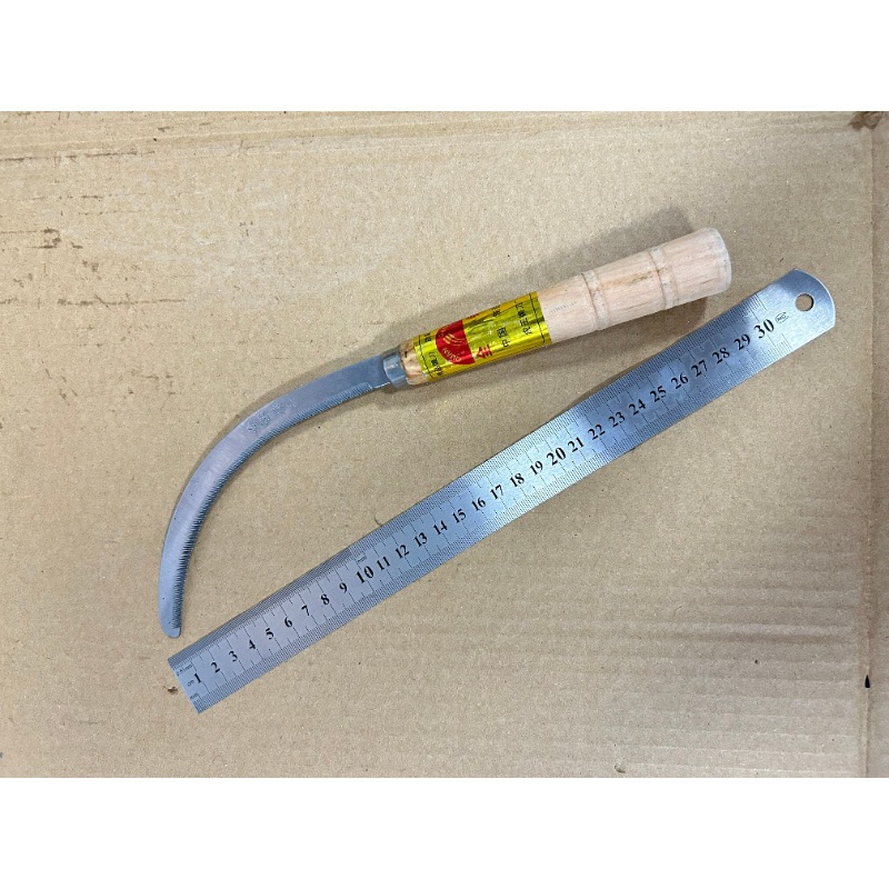 小齿镰小锯镰除草户外收割刀弯刀工厂直销锄草镰农用锯齿割草刀