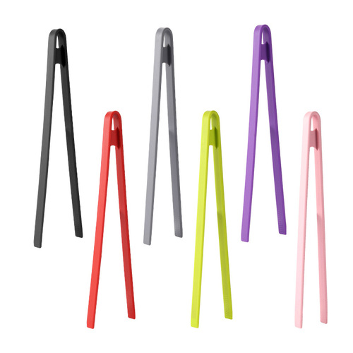 A one-piece silicone food tongs for bread, oven, anti-scalding tongs, outdoor camping, barbecue tongs, household baking tools, ice cube tongs