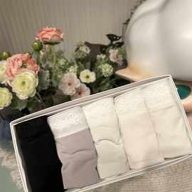 四季青欧韩90-130斤春夏中高腰莫代尔透气时尚三角内裤5条装