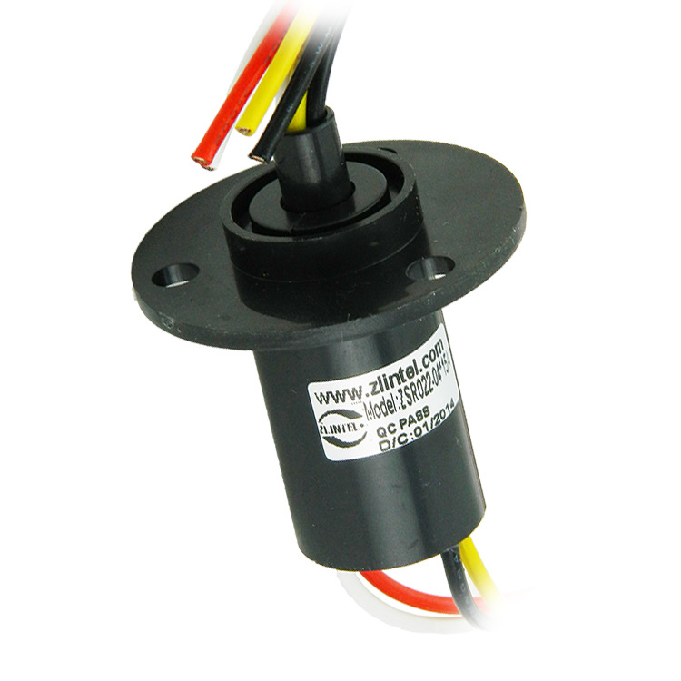 工厂可按要求滑环导电环电刷多路360度旋转帽式大电流电动滑环集