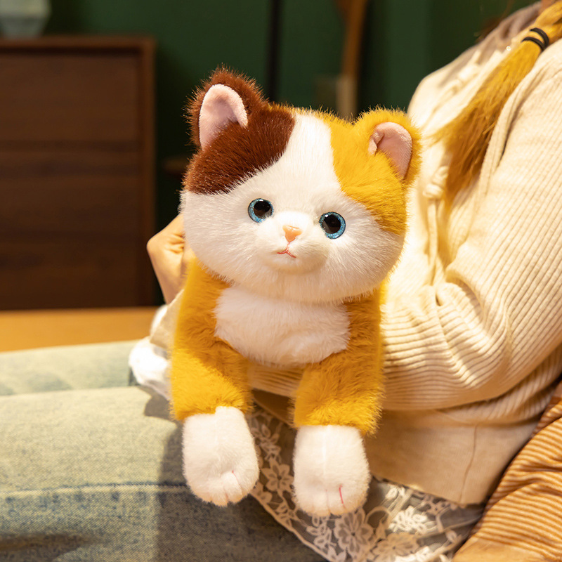 시뮬레이션 고양이 인형, 작은 고양이 인형, 베개, 어린이를 위한 위로용 수면인형, 생일 선물, 고양이 놀이용 인형